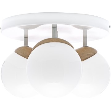 Lámpara de techo SFERA WOOD 3xE14/40W/230V blanco