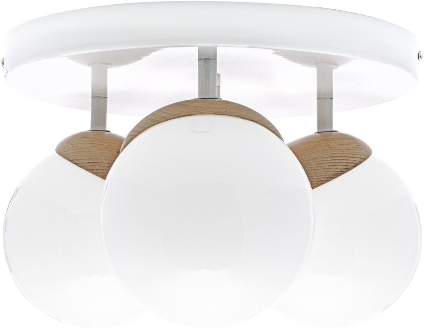 Lámpara de techo SFERA WOOD 3xE14/40W/230V blanco