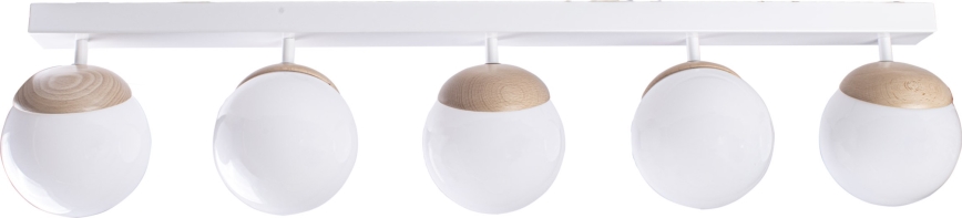 Lámpara de techo SFERA WOOD 5xE14/40W/230V blanco