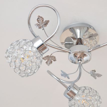Lámpara de techo SOPHIA 3xE27/15W/230V cromo brillante/transparente