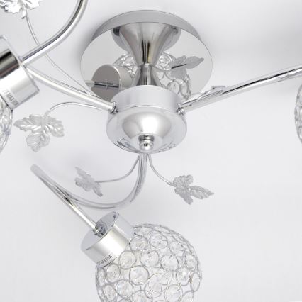 Lámpara de techo SOPHIA 3xE27/15W/230V cromo brillante/transparente