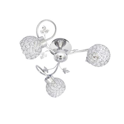 Lámpara de techo SOPHIA 3xE27/15W/230V cromo brillante/transparente