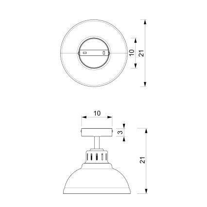 Lámpara de techo SVEN 1xE27/15W/230V latón