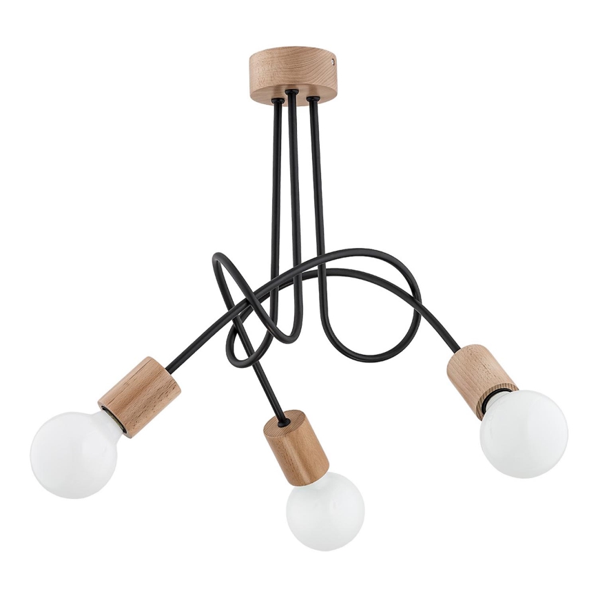 Lámpara de techo TANGO 3xE27/15W/230V marrón/negro