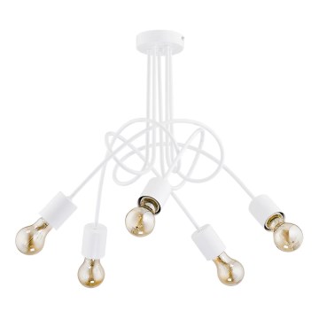 Lámpara de techo TANGO 5xE27/15W/230V blanco