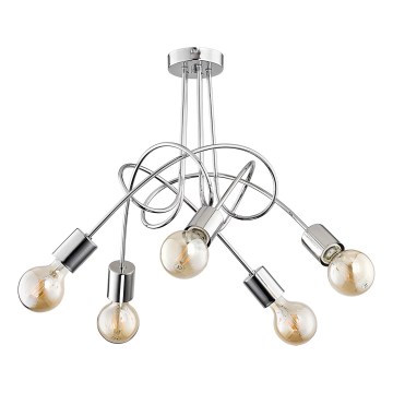Lámpara de techo TANGO 5xE27/15W/230V cromo brillante