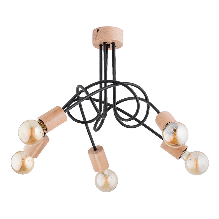 Lámpara de techo TANGO 5xE27/15W/230V marrón/negro