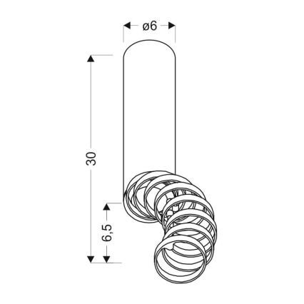 Lámpara de techo TUBA 1xGU10/50W/230V blanco