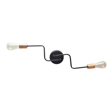 Lámpara de techo TUBE 2xE27/15W/230V negra