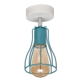 Lámpara de techo TUBE II 1xE27/15W/230V turquesa