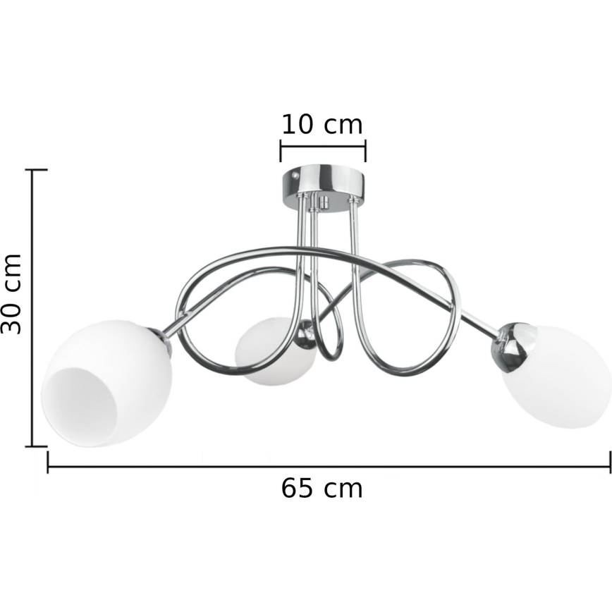 Lámpara de techo TWIST WHITE 3xE14/40W/230V