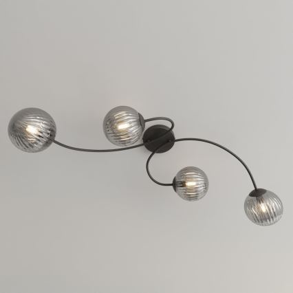 Lámpara de techo VIBRA 4xE14/10W/230V negro/gris