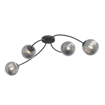 Lámpara de techo VIBRA 4xE14/10W/230V negro/gris