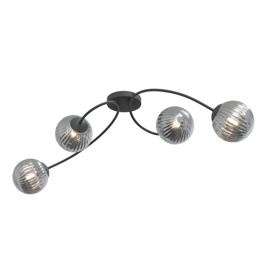 Lámpara de techo VIBRA 4xE14/10W/230V negro/gris
