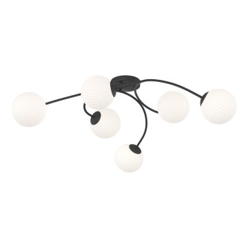 Lámpara de techo VIBRA 6xE14/10W/230V negro/blanco