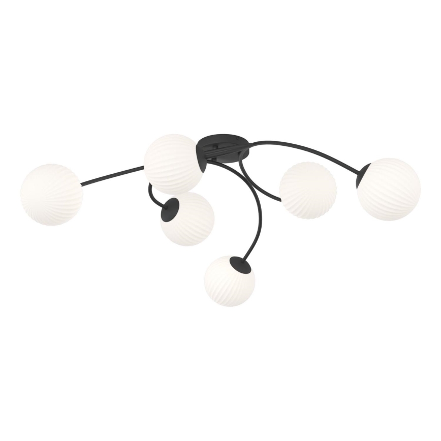 Lámpara de techo VIBRA 6xE14/10W/230V negro/blanco
