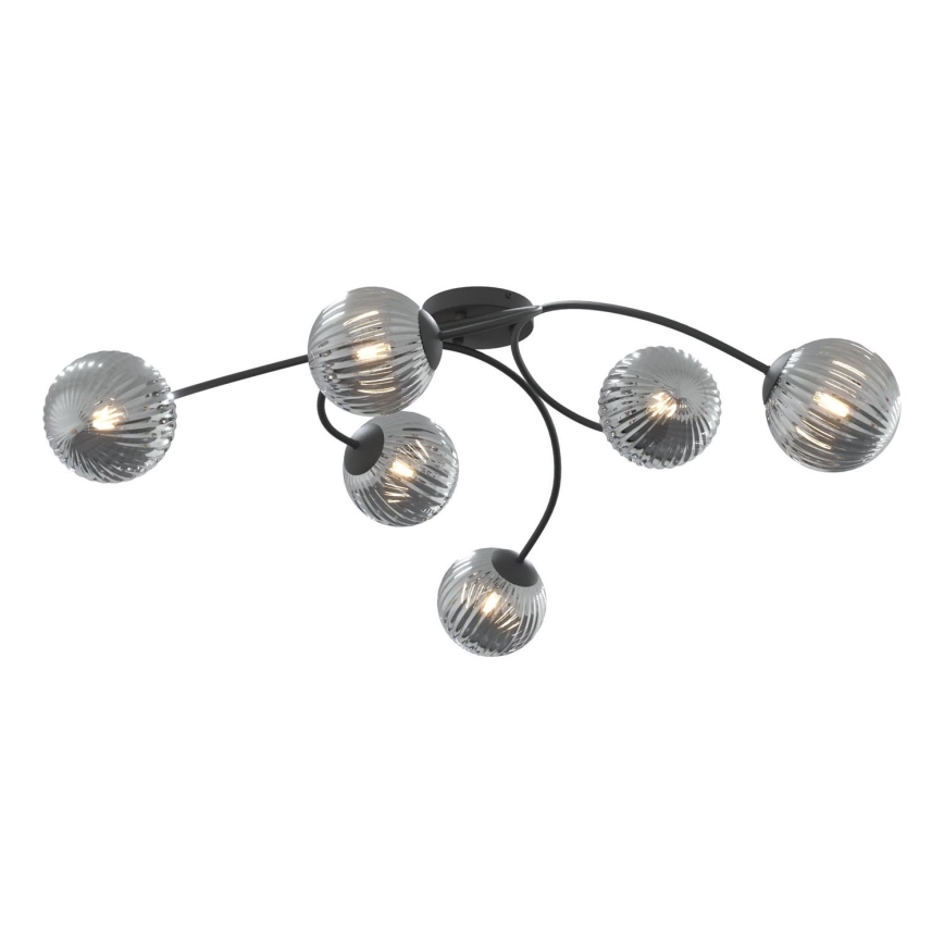 Lámpara de techo VIBRA 6xE14/10W/230V negro/gris
