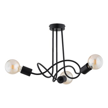 Lámpara de techo WINGO 3xE27/15W/230V negro