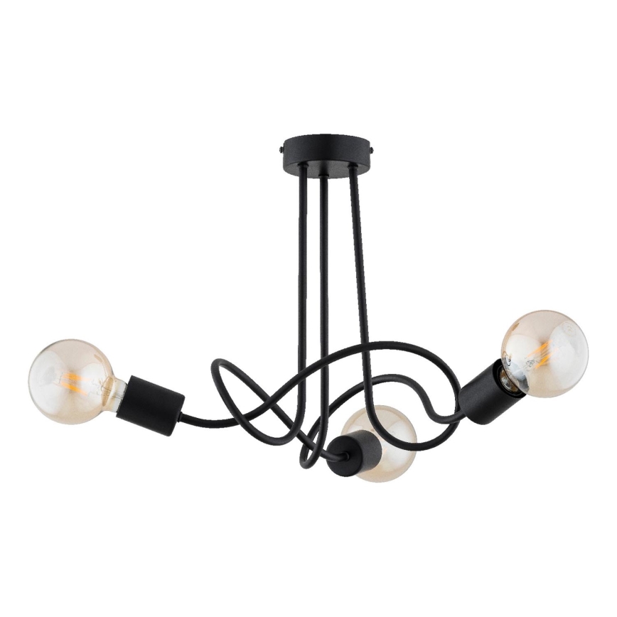 Lámpara de techo WINGO 3xE27/15W/230V negro