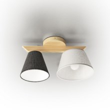 Lámpara de techo YOKE 2xE14/40W/230V madera clara