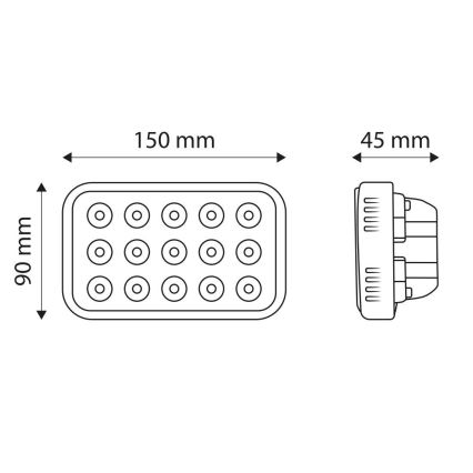 Lámpara de trabajo LED EPISTAR LED/45W/10-30V IP67 6000K