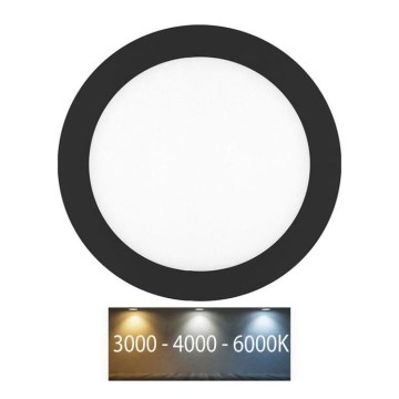 Lámpara empotrable de baño LED LADA LED/18W/230V 3000/4000/6000K diá. 22 cm IP44 negro