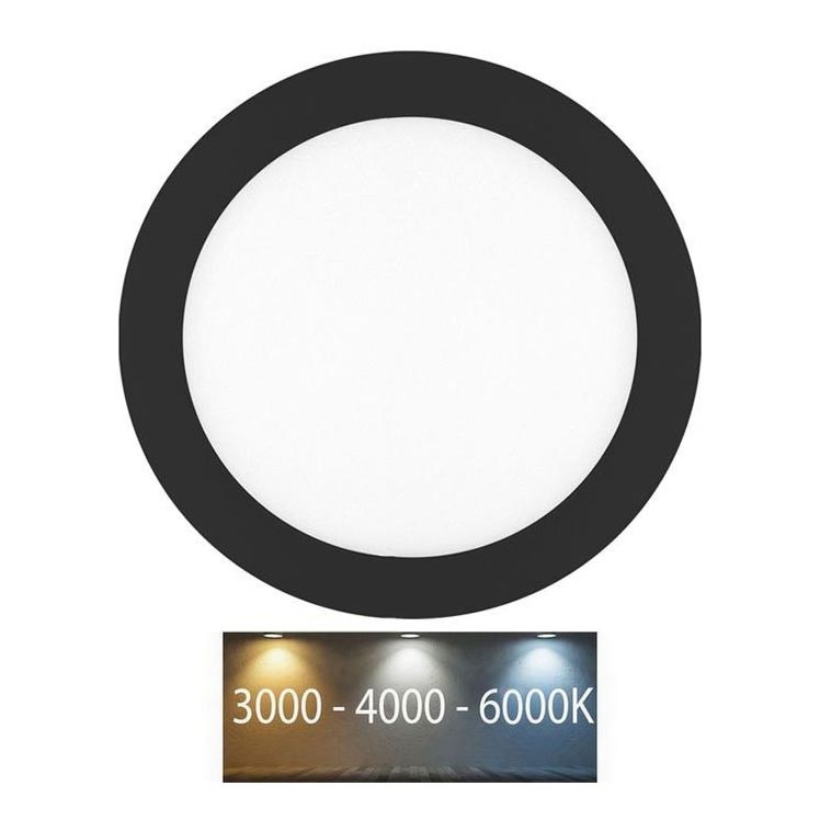 Lámpara empotrable de baño LED LADA LED/18W/230V 3000/4000/6000K diá. 22 cm IP44 negro