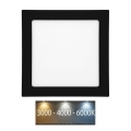 Lámpara empotrable de baño LED RAFA LED/25W/230V 3000/4000/6000K 30x30 cm IP44 negro