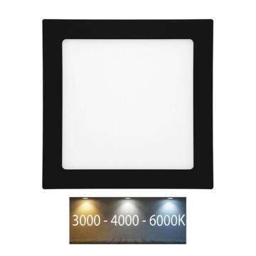 Lámpara empotrable de baño LED RAFA LED/25W/230V 3000/4000/6000K 30x30 cm IP44 negro