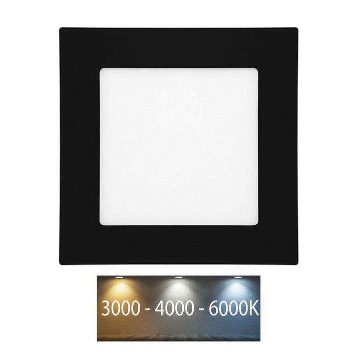 Lámpara empotrable de baño LED RAFA LED/6W/230V 3000/4000/6000K 12x12 cm IP44 negro