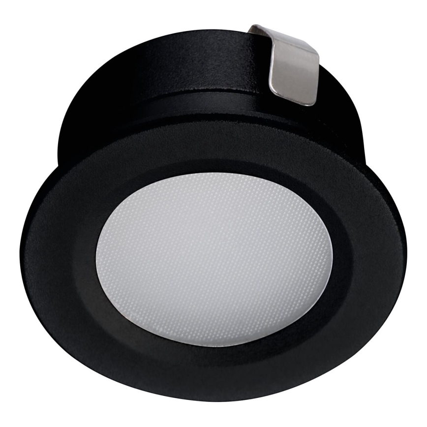 Lámpara empotrable de exterior LED IMBER LED/1W/12V 4000K diá. 3 cm 30 lm IP65 negro
