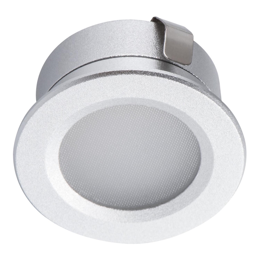 Lámpara empotrable de exterior LED IMBER LED/1W/12V 4000K diá. 3 cm 40 lm IP65 plata