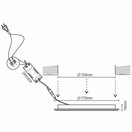 Lámpara empotrable de techo LED regulable LED/12W/230V 3000-6500K Wi-Fi Tuya