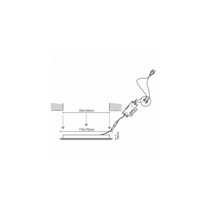 Lámpara empotrable de Techo LED Regulable LED/12W/230V 3000-6500K Wi-Fi Tuya