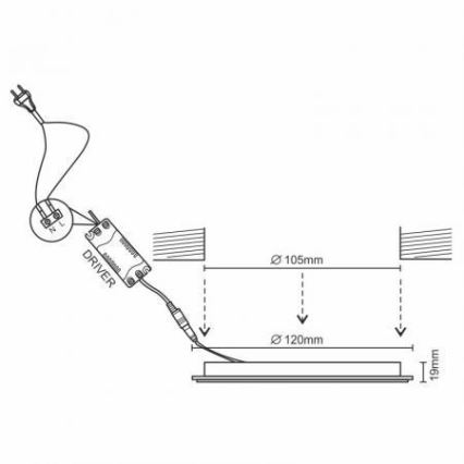 Lámpara empotrable de Techo LED Regulable LED/6W/230V 3000-6500K Wi-Fi Tuya