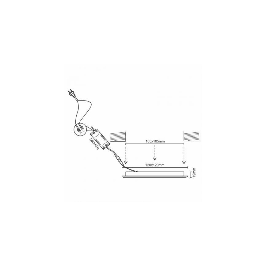 Lámpara Empotrable de Techo LED Regulable LED/6W/230V 3000-6500K Wi-Fi Tuya