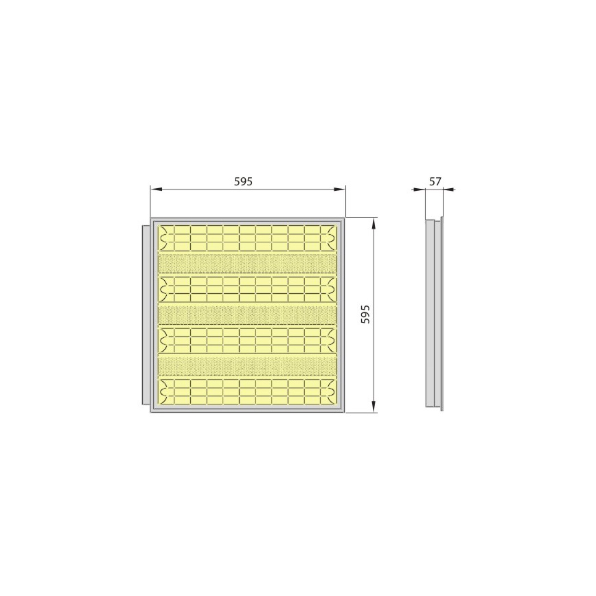 Lámpara empotrable fluorescente ORINA 414 PPE 4xT5/14W