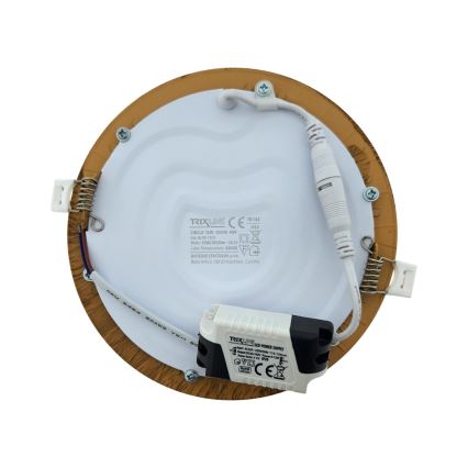 Lámpara empotrable LED CIRCLE LED/12W/230V 4200K diá. 16,7 cm marrón