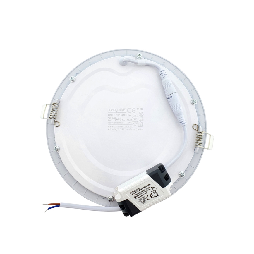 Lámpara empotrable LED CIRCLE LED/15W/230V 6500K diá. 18,8 cm blanco