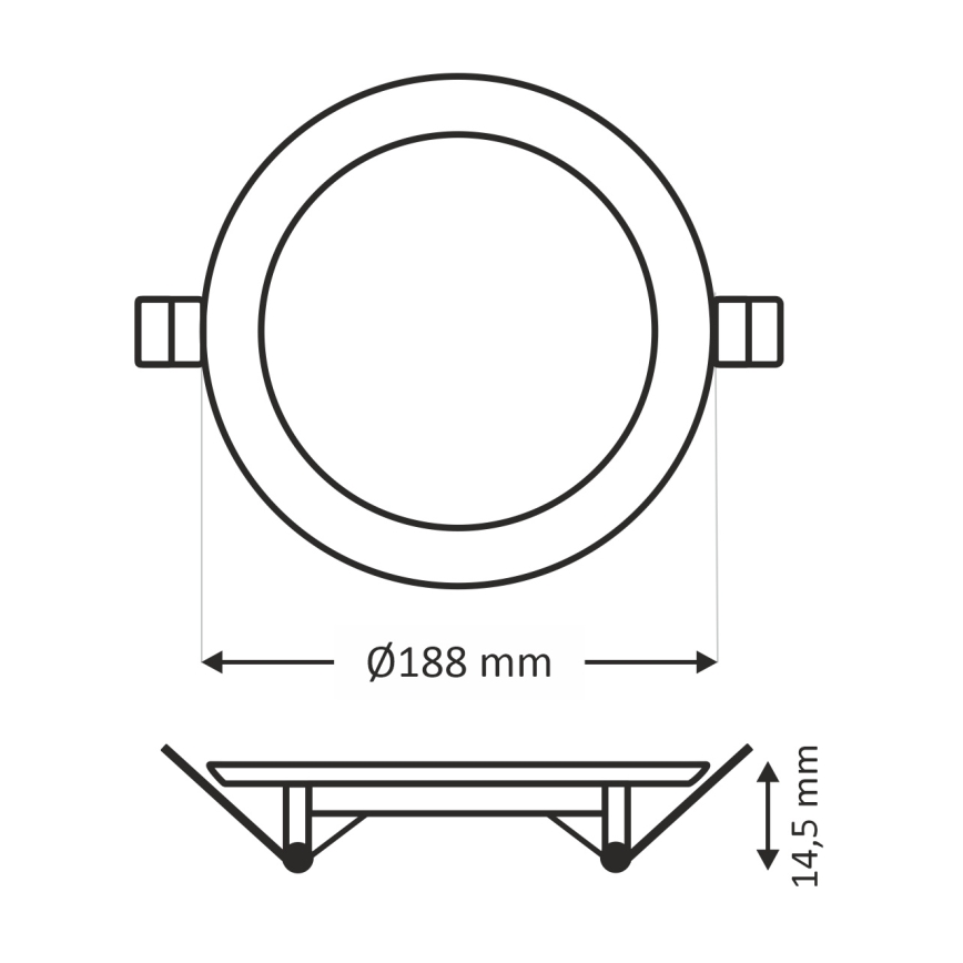 Lámpara empotrable LED CIRCLE LED/15W/230V 6500K diá. 18,8 cm blanco