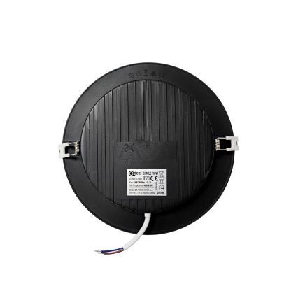 Lámpara empotrable LED CIRCLE LED/18W/230V 4000K diá. 22 cm negro