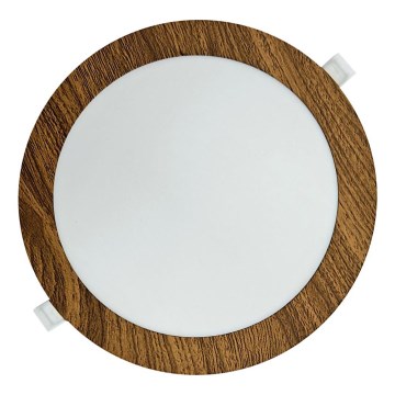 Lámpara empotrable LED CIRCLE LED/18W/230V 4200K diá. 22 cm marrón