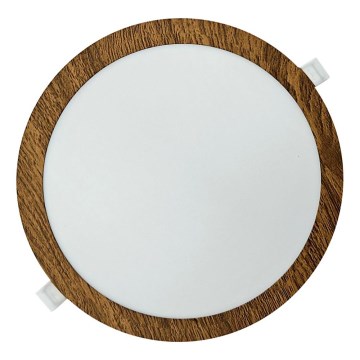 Lámpara empotrable LED CIRCLE LED/24W/230V 4200K diá. 29,6 cm marrón