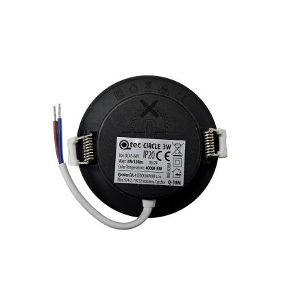 Lámpara empotrable LED CIRCLE LED/3W/230V 4000K diá. 9 cm negro