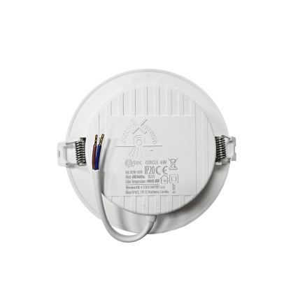 Lámpara empotrable LED CIRCLE LED/6W/230V 4000K diá. 12 cm blanco