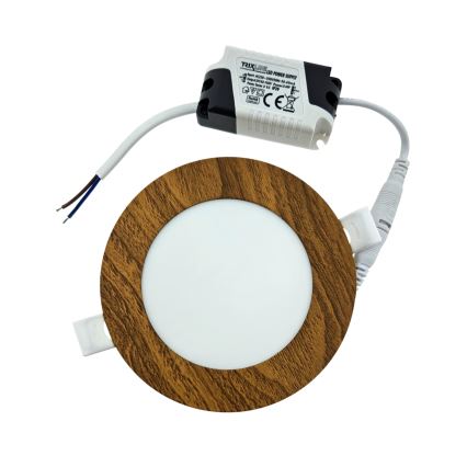 Lámpara empotrable LED CIRCLE LED/6W/230V 4200K diá. 11,8 cm marrón