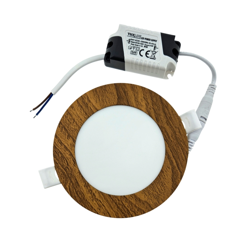 Lámpara empotrable LED CIRCLE LED/6W/230V 4200K diá. 11,8 cm marrón