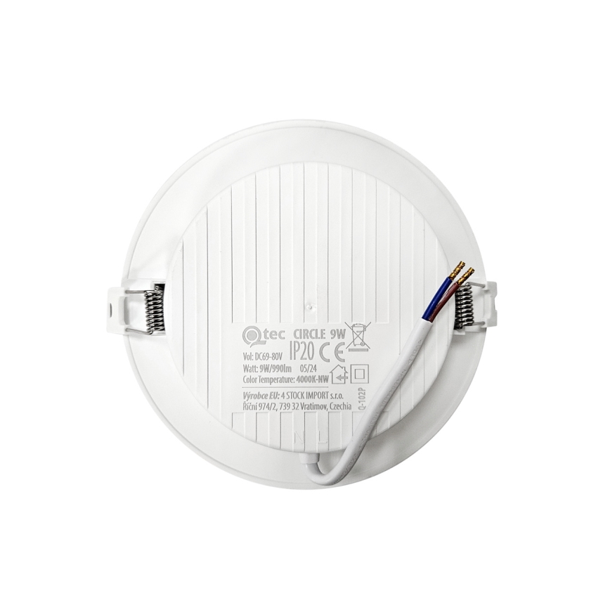 Lámpara empotrable LED CIRCLE LED/9W/230V 4000K diá. 14,5 cm blanco