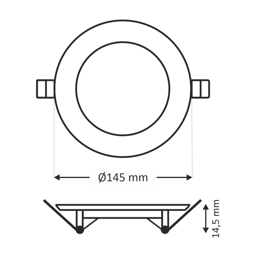 Lámpara empotrable LED CIRCLE LED/9W/230V 6500K diá. 14,5 cm blanco