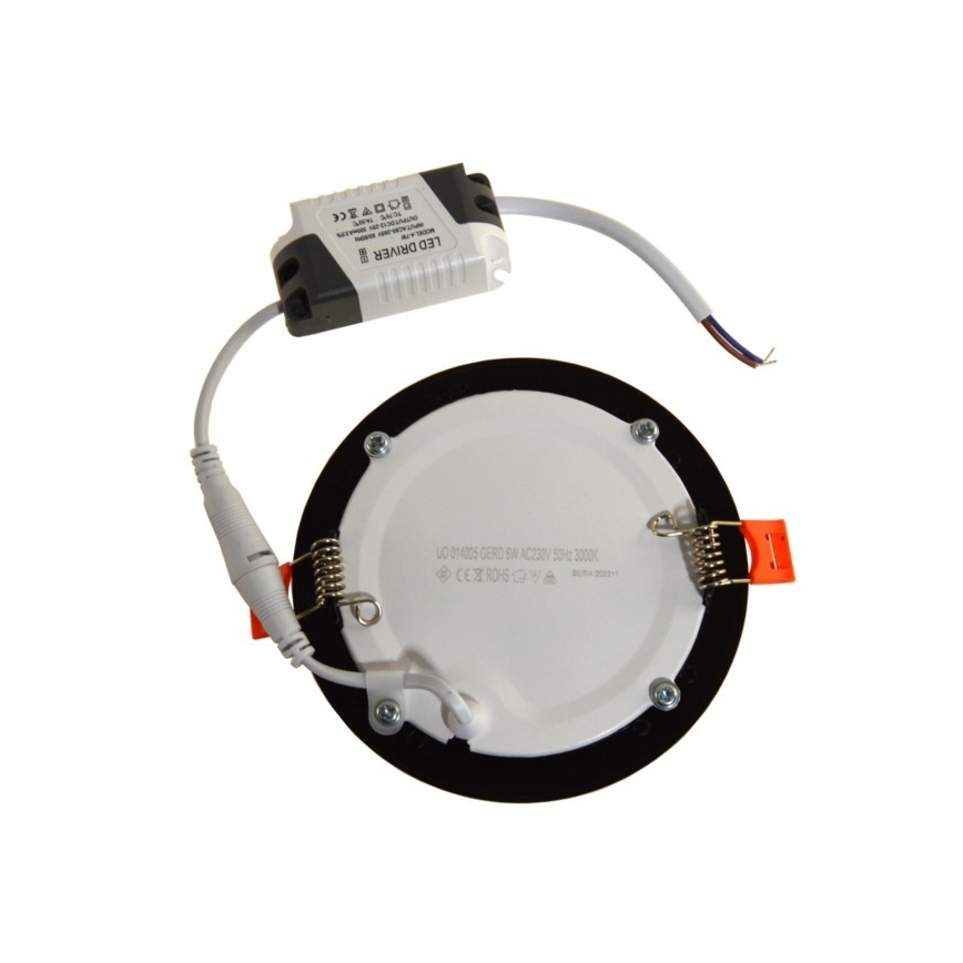 Lámpara empotrable LED GERD LED/6W/230V 4000K negro